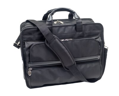McKlein P Series Laptop Briefcase, Black Nylon (56445)