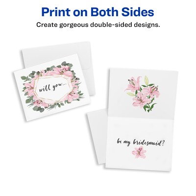 Avery Note Cards Matte General Use Notecards, White, 60/Box (05315)