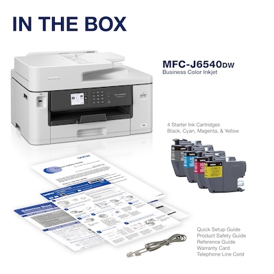 Brother MFC-J6540DW Color Inkjet All-in-One Print, Copy, Scan, Fax up to 11”x17” (Ledger) Size Paper