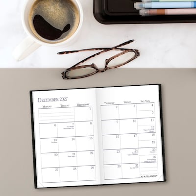 2027 AT-A-GLANCE Fine Diary 2.75" x 4.25" Weekly & Monthly Planner, Black (72-01-05-27)