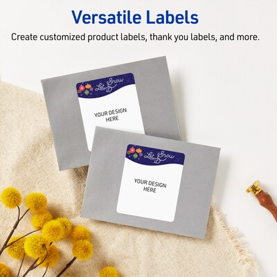 Avery Rectangle Multipurpose Labels, 4" x 3-1/3", White, 40/Pack (19479370434)