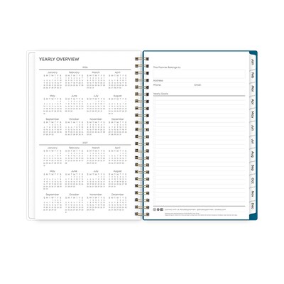 2026 Blue Sky Bakah 5" x 8"  Weekly & Monthly Planner, Plastic Cover, Multicolored (137260-26)