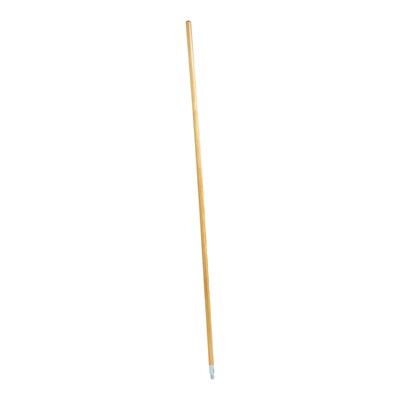 Coastwide Professional™ 60" Wood Push Broom Handle, Threaded Metal Tip (CW57741)
