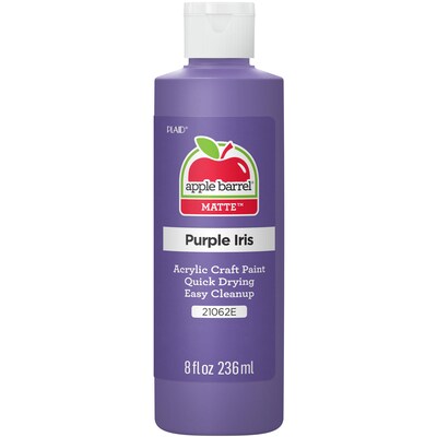 Apple Barrel Acrylic Paint Matte, 8oz., Purple Iris, 6/Pack (APP21062E-6)