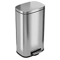 iTouchless SoftStep Stainless Steel Rectangular Step Pedal Trash Can with AbsorbX Odor Control Syste