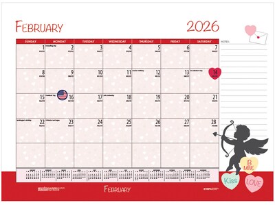 2025-2026 House of Doolittle Seasonal/Holiday 22" x 17" Academic Monthly Desk Pad Calendar (1395-26)
