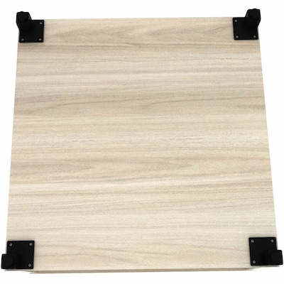 Lorell Modular 24"W x 24"D Laminate Square Reception Table with Storage, Modern Elm (LLR69205)