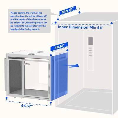 FlexiSpot WorkCube Series Sound Absorbing 2 Person Privacy Booth, White (EP2FW-KIT)