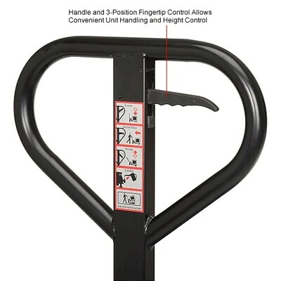 Global Industrial Premium Extra-Long Fork Manual Pallet Jack, 4400 lb. Capacity, 27"W x 78"L Forks (988943)