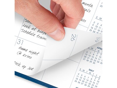 2025 AT-A-GLANCE 7" x 8.75" Monthly Planner, Faux Leather Cover, Blue (70-124-20-25)