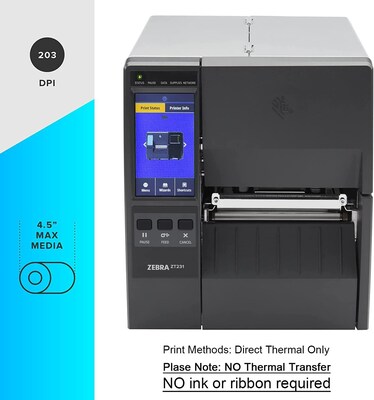 Zebra ZT231 Label Printer Thermal Printer, Gray (ZT23142-D01000FZ)