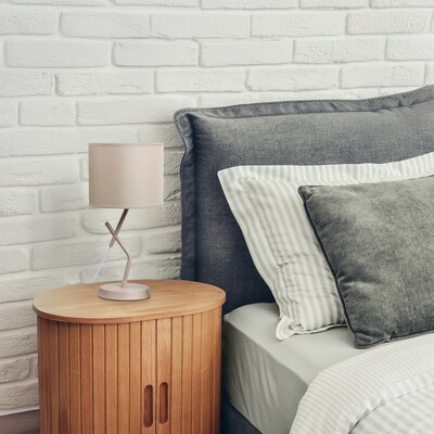 Simple Designs Abstract 17.13" LED Table Lamp, Light Beige (LT1172-LBG)