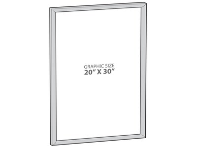 Azar Poster Holder, 20" x 30", Silver Plastic (300346-SLV)