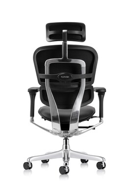 Eurotech Ergohuman Gen2 High Back Leather Office Chair w/ Headrest, Black (LE9ERG-GEN2)