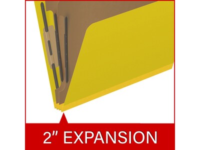 Medical Arts Press Pressboard Classification Folder, 2 Dividers, 2" Expansion, Letter Size, Yellow, 10/Box (DV-T42-26-3YLW)