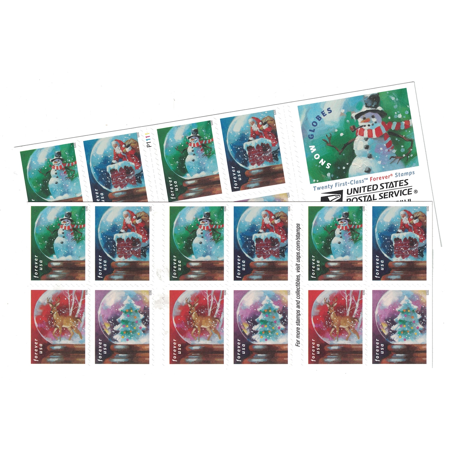USPS Holiday Forever, 20 Postage Stamps (FOREVERHOLID20)