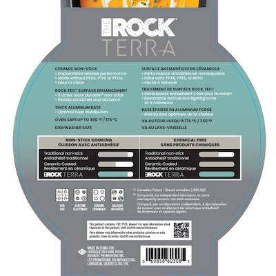 THE ROCK by Starfrit Terra Aluminum 10" Frying Pan, Black (060305-004-0000)