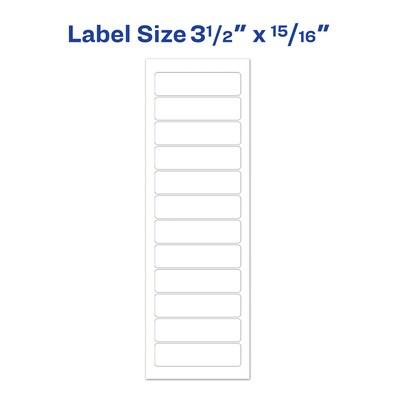 Avery Computer Labels, Dot Matrix Labels and Pin-Feed Labels, 15/16" x 3-1/2", White, 5,000 Labels/Pack (4013)