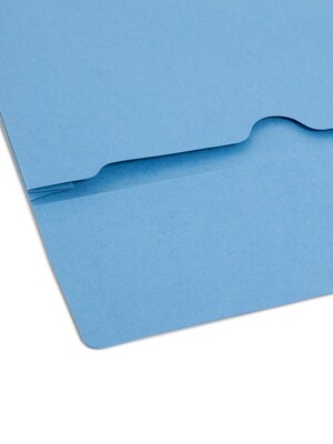 Smead Recycled File Pocket, 2" Expansion, Letter Size, Blue, 10/Box (77203)