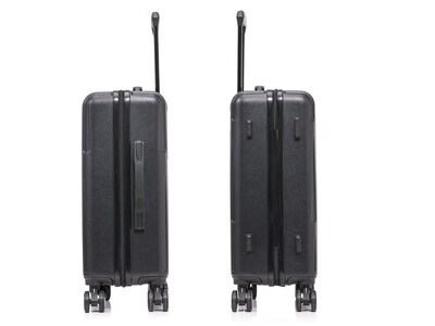 InUSA Drip 22.44" Hardside Carry-On Suitcase, 4-Wheeled Spinner, Black (IUDRI00S-BLK)