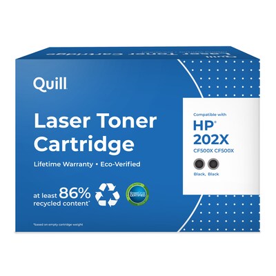 Quill Brand® HP 202X Remanufactured Black Laser Toner Cartridge, High Yield, 2/Pack