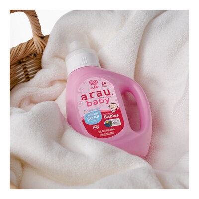Arau Baby Liquid Laundry Detergent, Unscented, 27 oz. (AFG-4005-CASE)