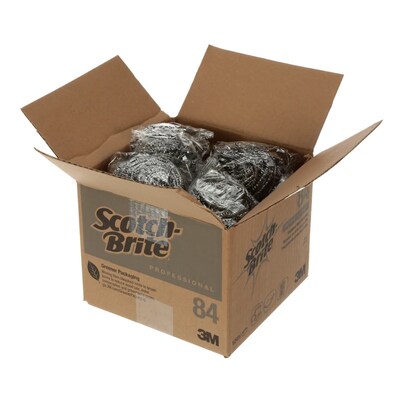 Scotch-Brite Heavy Duty Stainless Steel Scrubber, Gray/Silver (84)