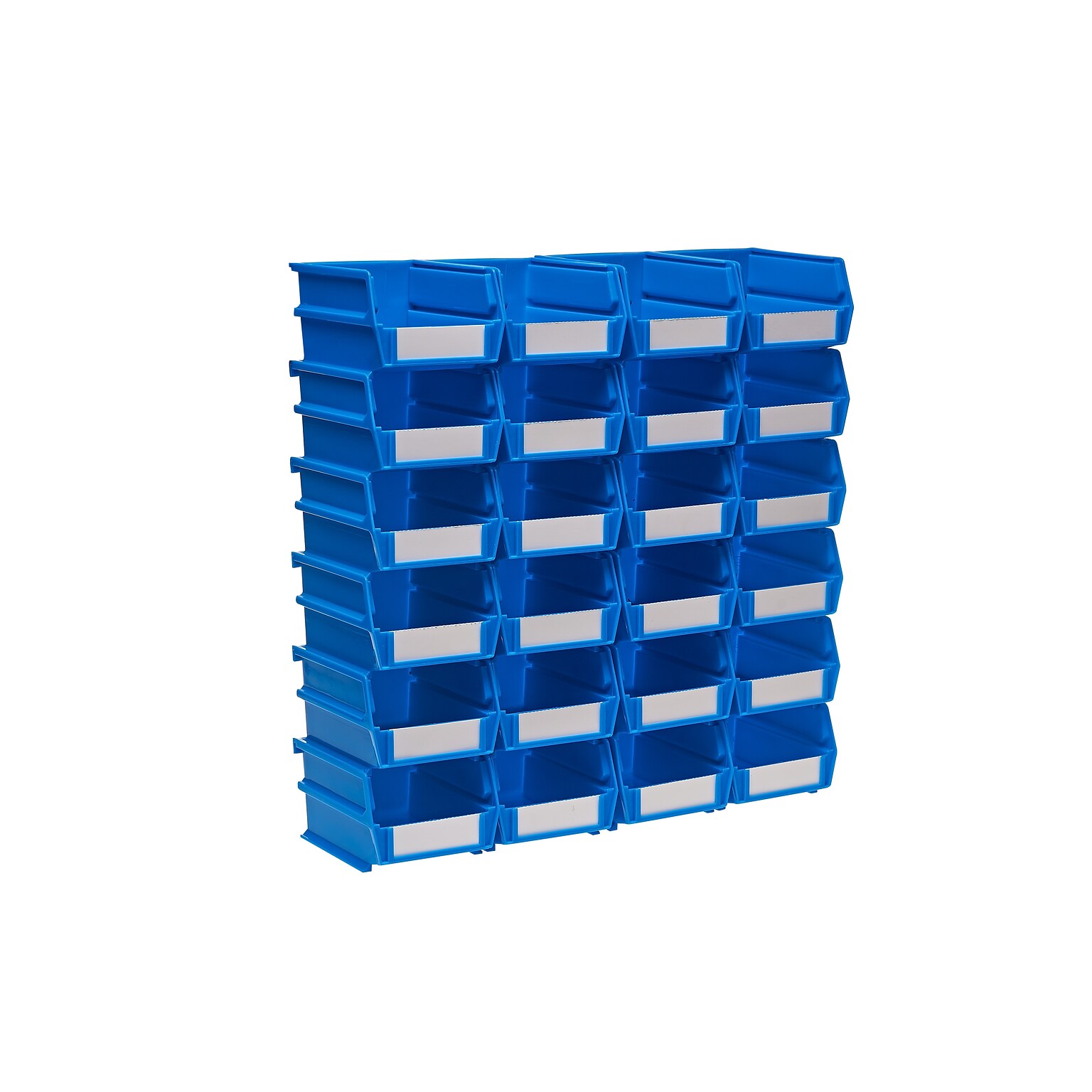 Triton Products LocBin Stackable Storage Bin, 3 x 4.12x 5.37, Blue, 24/Pack (3-210B)