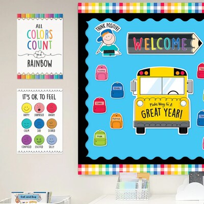 Creative Teaching Press Core Decor EZ Border, 3" x 2', Black Wavy, 24/Pack, 3 Packs/Bundle (CTP11061-3)