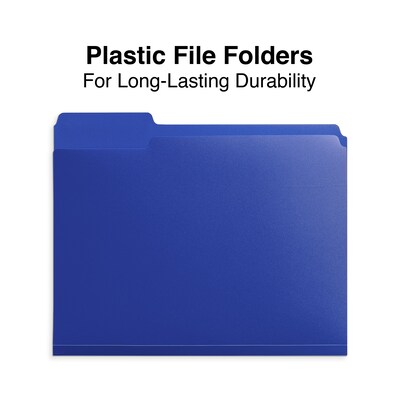 Staples Heavyweight Reinforced File Folders, 1/3-Cut Tab, Letter Size, Assorted Colors, 24/Pack (TR10741-CC)