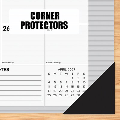 2027 Willow Creek Pinstripe 17" x 12" Monthly Desk Pad Calendar, Assorted Colors (66492)