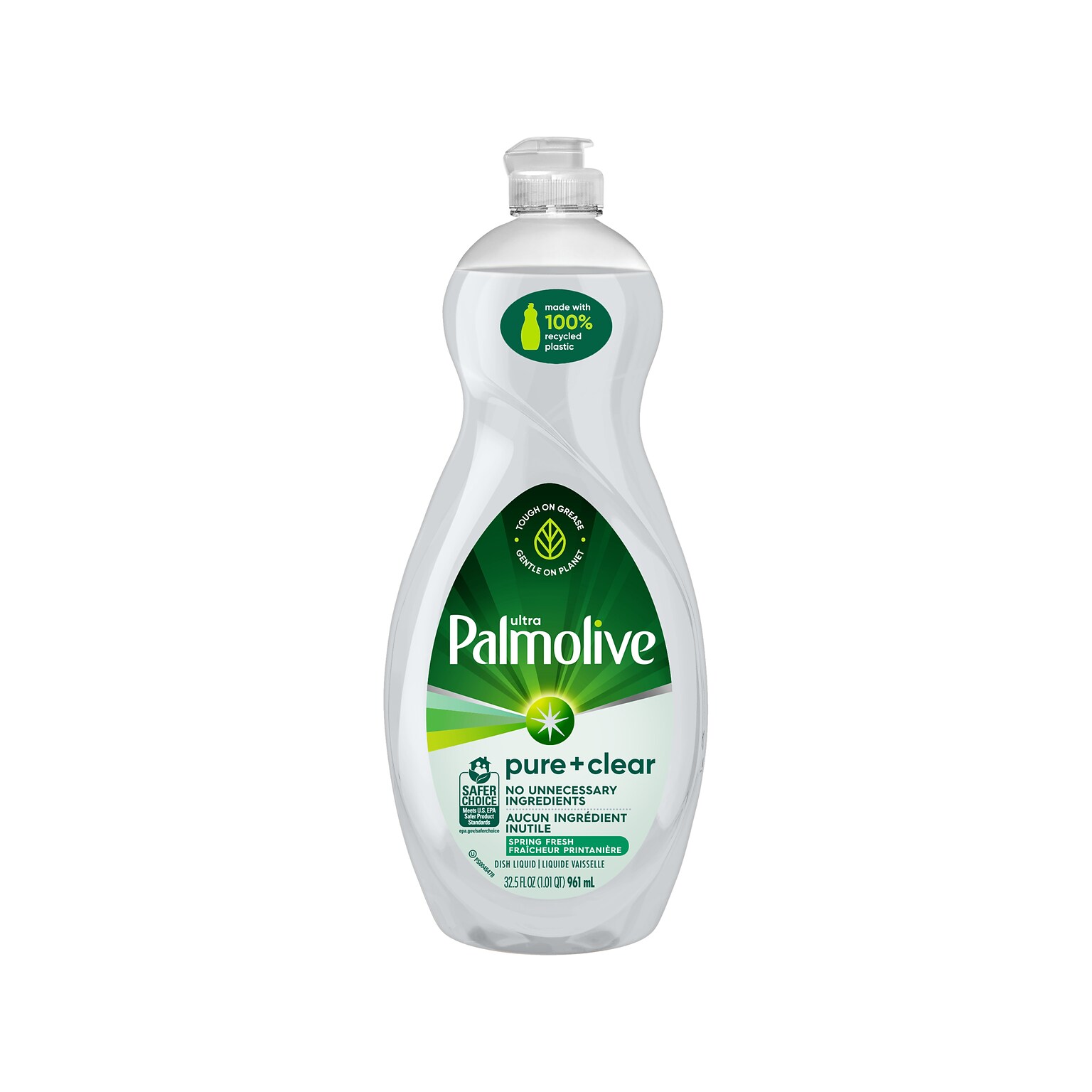 Palmolive Ultra Pure + Clear Dish Soap, Spring Fresh, 32.5 fl. oz., 9/Carton (US04272ACT)