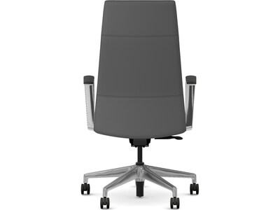 HON Cofi Fabric Swivel Executive Chair, Graphite/Polished Aluminum (HCFEU.W0.STC.P.H.UR93.CHSTC09.PA)