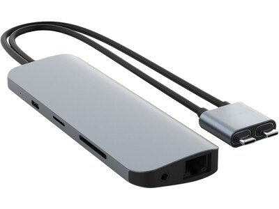 Hyper Products VIPER 10-Port USB-C Hub, Gray (HD392-GRAY)