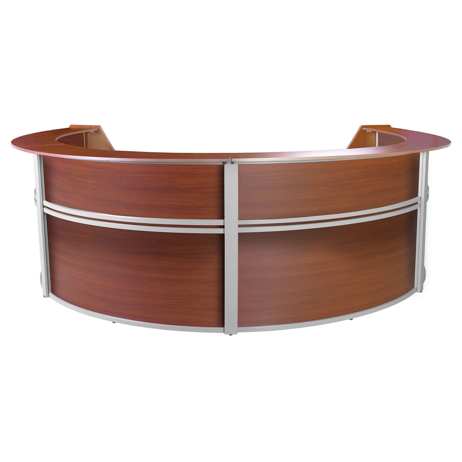 Regency Marque 142W Curved Reception Desk Workstation, Cherry (77294CH)