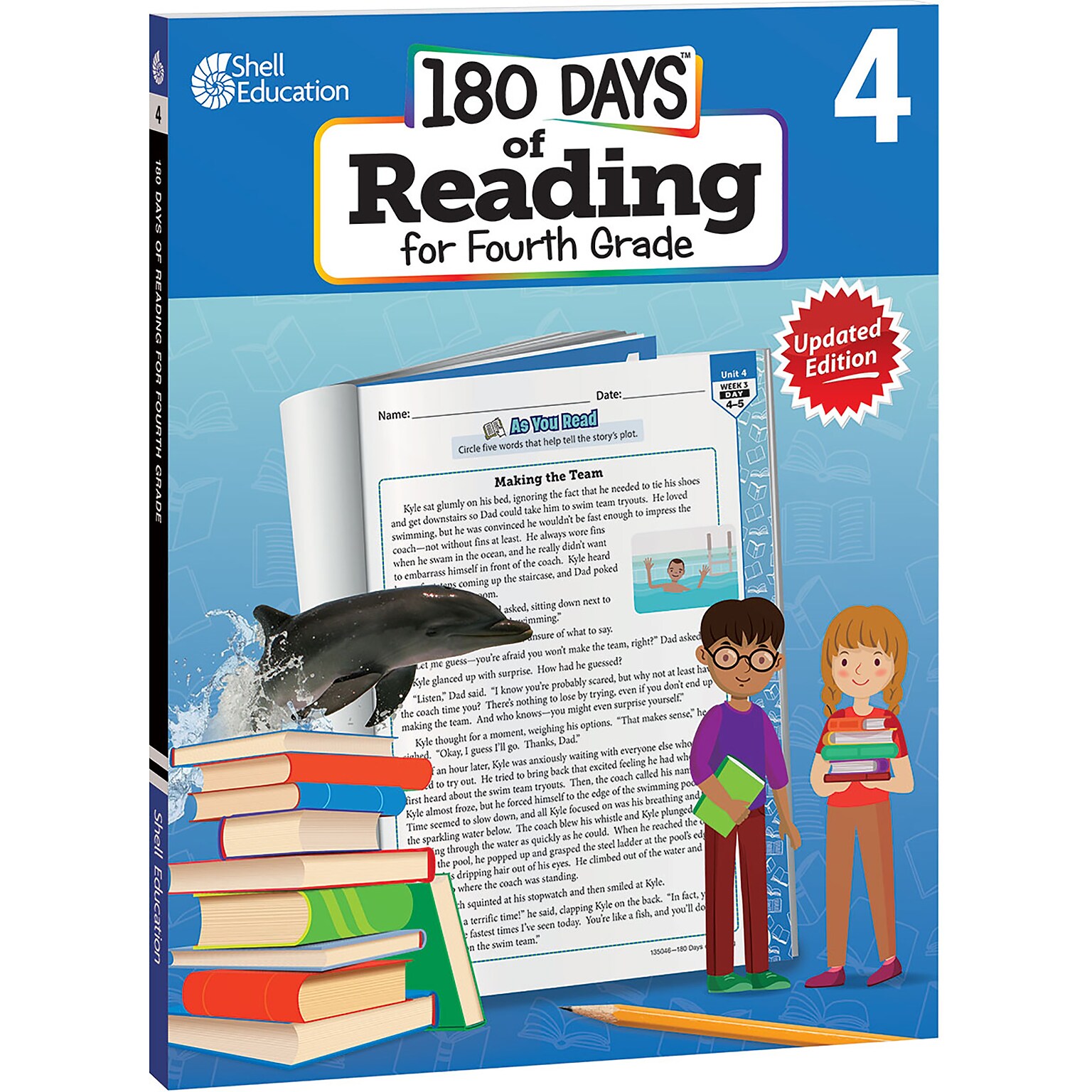 Shell Education 180 Days of Reading 2nd Edition, Grade 4 (SEP135046)