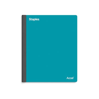 Staples Premium 3-Subject Notebook, 8.5 x 11, College Ruled, 150 Sheets, Teal (TR58333)