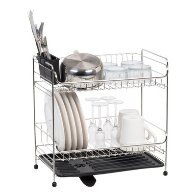 Iris Stainless Steel Dish Rack, Black (586692)
