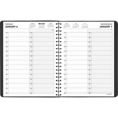 2026 AT-A-GLANCE 8.5 x 11 Daily Appointment Book, Faux Leather Cover, Black (70-222-05-26)