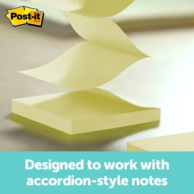 Post-it Sticky Notes, 3 x 3 in., 1 Dispenser, 1 Pad, 50 Sheets/Pad, The Original Post-it Note, Black Base Clear Top Dispenser