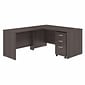 Bush Business Furniture Studio C 60W x 30D L Shaped Desk with Mobile File Cabinet and 42W Return, St
