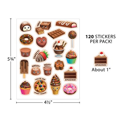 Teacher Created Resources Chocolate Smelly Stickers, Multicolored, 120/Pack, 6/Packs/Bundle (TCR9456-6)