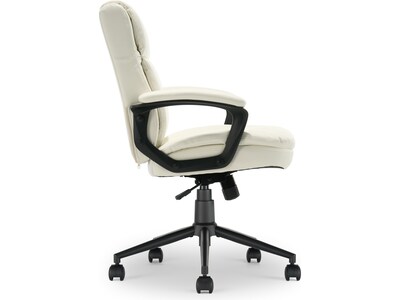 Click365 Transform 2.0 Ergonomic Bonded Leather Swivel Desk Chair, White (CCHR10007C)