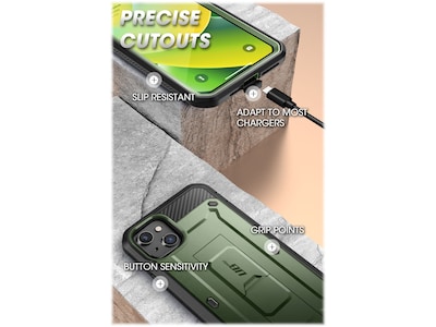 SUPCASE Unicorn Beetle PRO Dark Green Rugged Case for iPhone 14 Plus (SUP-iPhone2022-6.7-UBPro-SP-Guldan)
