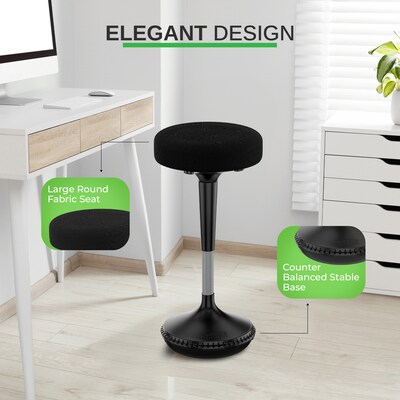 Uncaged Ergonomics Armless Wobble Active Office Stool, Black (WSB)