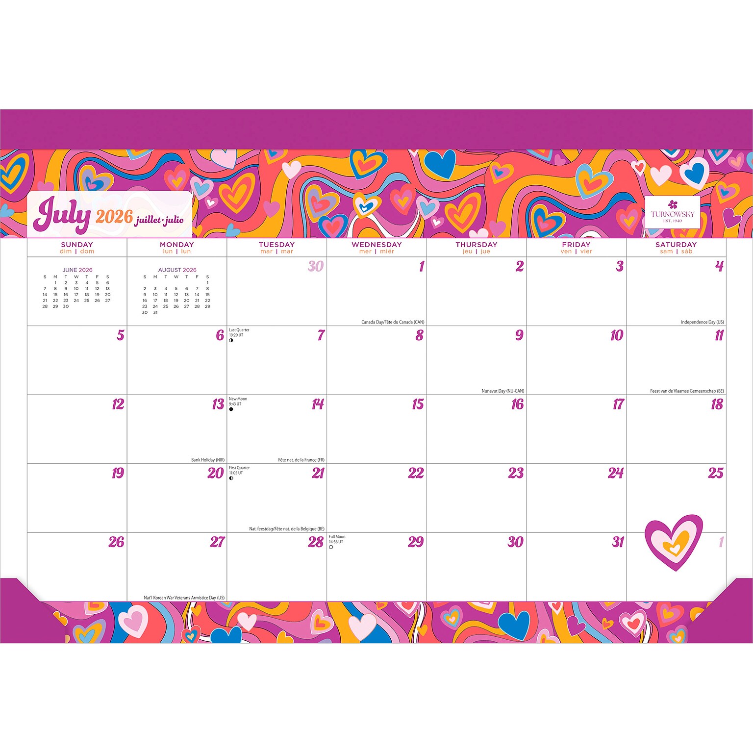 2026-2027 Plato House of Turnowsky 14 x 10 Academic Monthly Desk Pad Calendar (9798330708109)