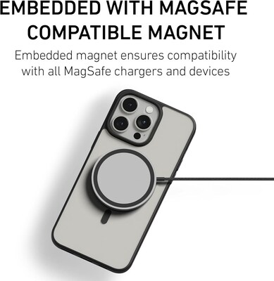 PEEL Bumper Series MagSafe Phone Case for iPhone 15 Pro Max Case, Shock Absorbing, Black (I15 PROMAX BUMPER BL)