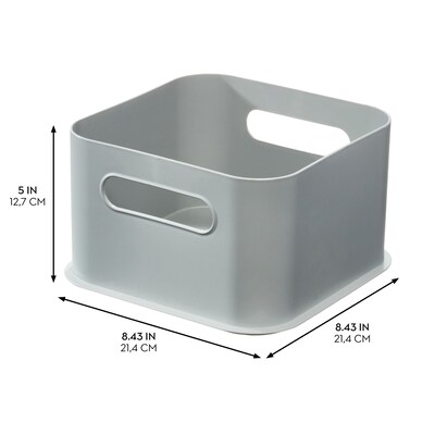 Plastic Storage Bins with Handles for Household Storage and Organization - Ideal for Kitchen, Bathroom, or Home Office
