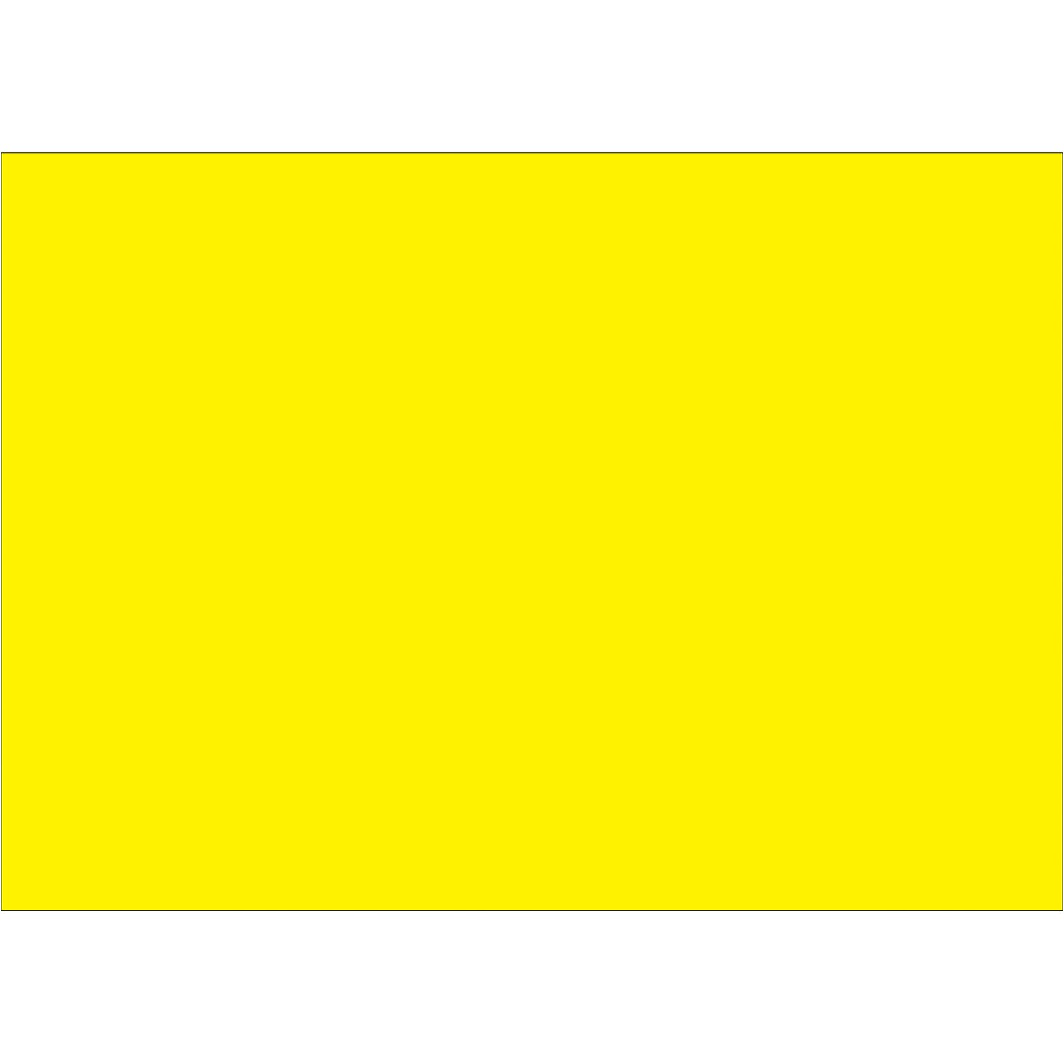 Tape Logic Rectangle Inventory Label, 5 x 7, Fluorescent Yellow, 500/Roll (DL639L)
