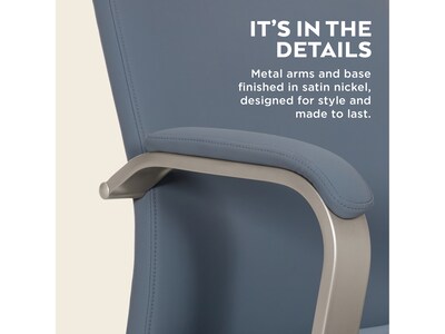 Thomasville Furniture Jolie Ergonomic Polyurethane Swivel Computer and Desk Chair, Light Blue (60104-LBLU)